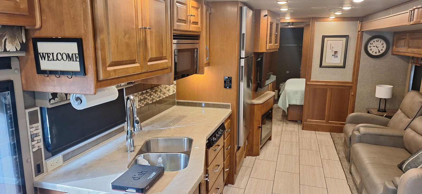 View of the Motorhome facing the Rear
